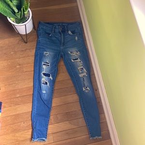 American eagle blue jeans, size 2